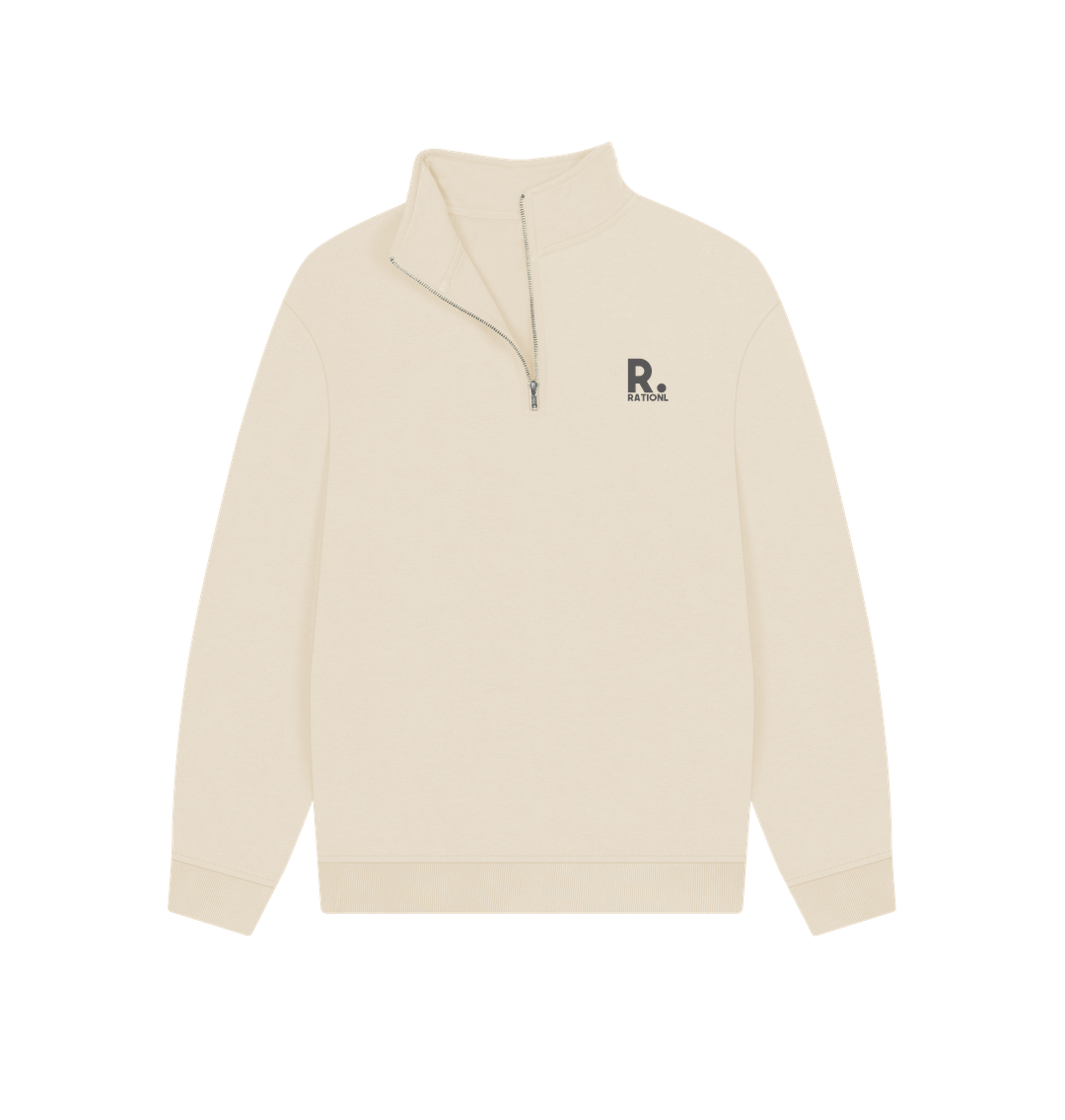 R-KIND HALF ZIP SWEATER - OAT