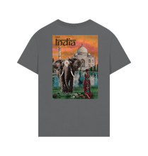 Load image into Gallery viewer, Slate Grey Printed T-shirt Back