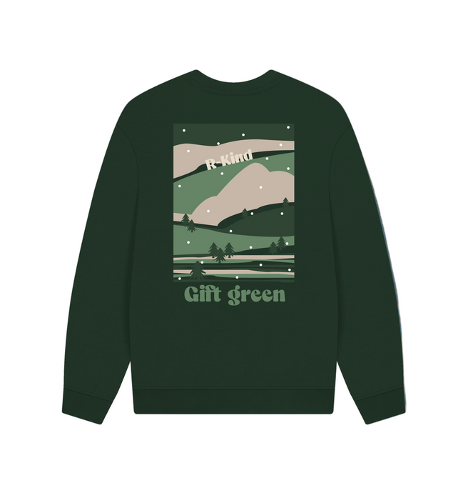 Evergreen Printed Sweater Back