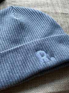 Fisherman Beanie Heather Grey | Embroidered RATION.L Logo R. Organic Beanie