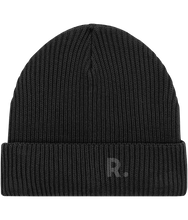 Load image into Gallery viewer, Fisherman Beanie Black | Embroidered RATION.L Logo R. Organic Beanie