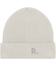 Load image into Gallery viewer, Fisherman Beanie Natural | Embroidered RATION.L Logo R. Organic Beanie