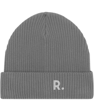 Load image into Gallery viewer, Fisherman Beanie Heather Grey | Embroidered RATION.L Logo R. Organic Beanie